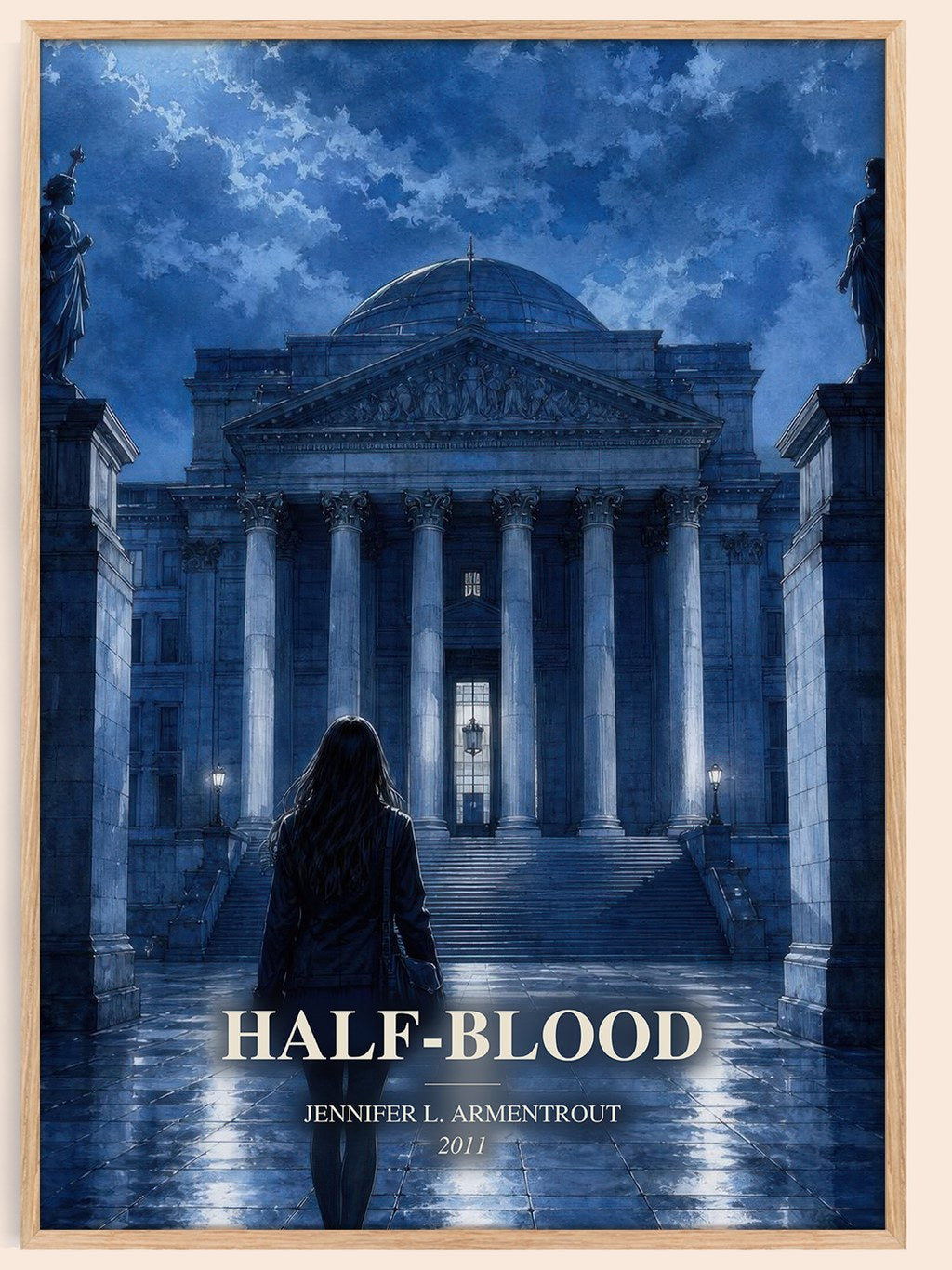Half-Blood watercolour book poster by Jennifer L. Armentrout – framed literary art print