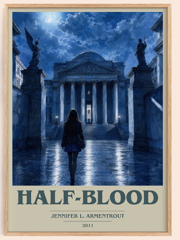 Half-Blood book cover book poster by Jennifer L. Armentrout – framed literary art print
