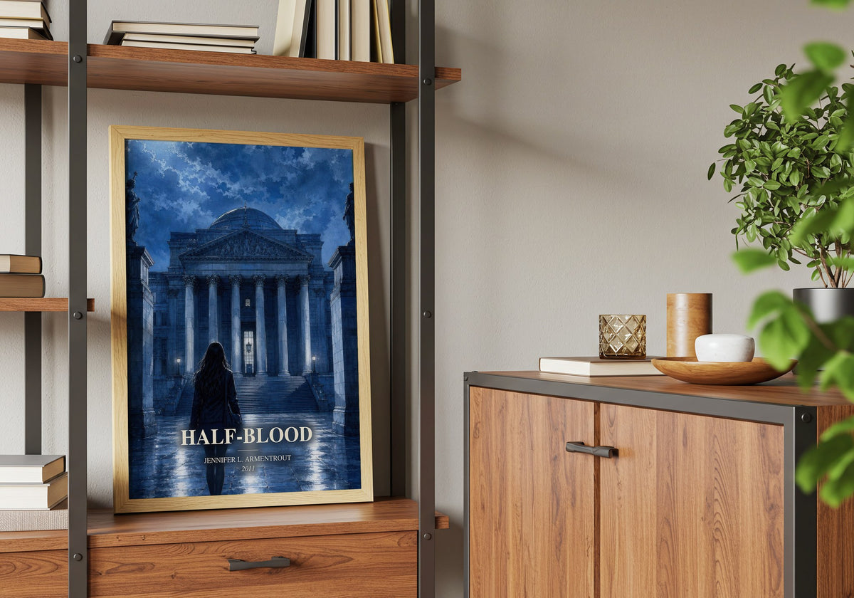 Half-Blood book watercolour illustration paper finish options – matte satin gloss