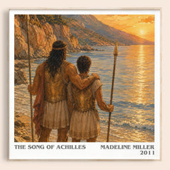 The Song of Achilles literary book poster by Madeline Miller – framed literary art print