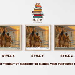 The Song of Achilles literary print in frame leaning in hallway – literary fiction wall art