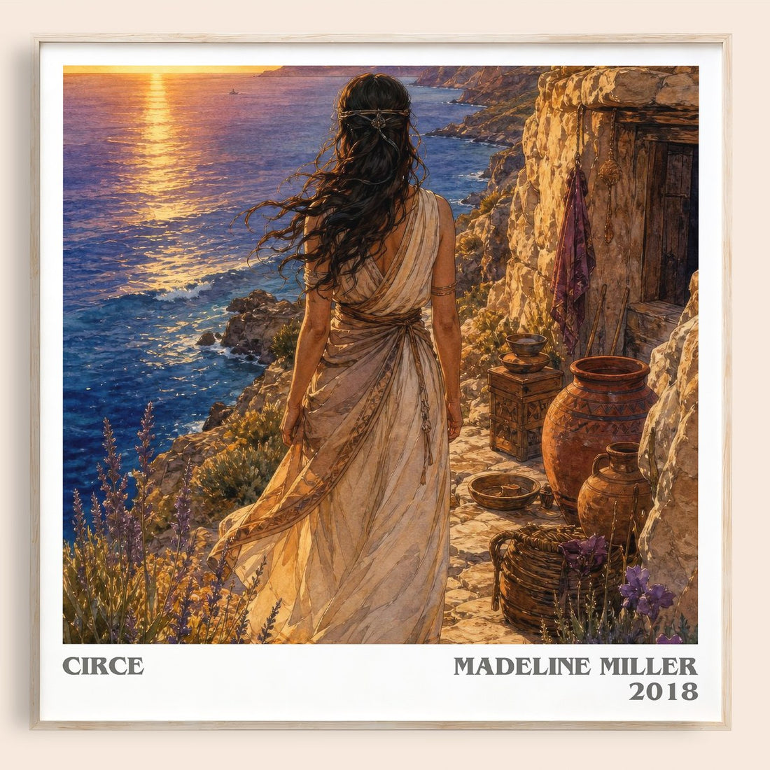 Circe literary book poster by Madeline Miller – framed literary art print