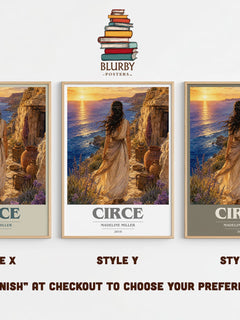 Circe book cover print in frame leaning in hallway – fantasy wall art