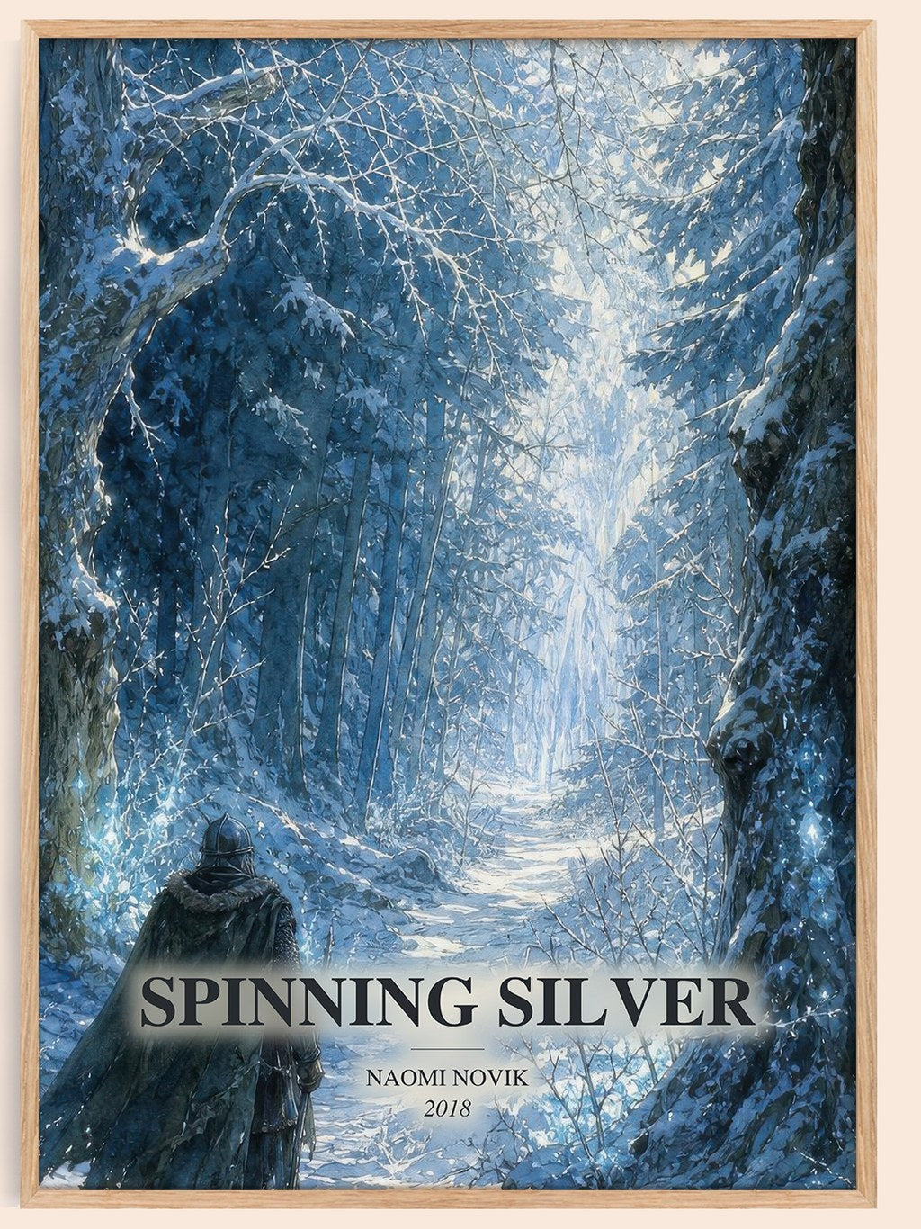 Spinning Silver watercolour book poster by Naomi Novik – framed literary art print