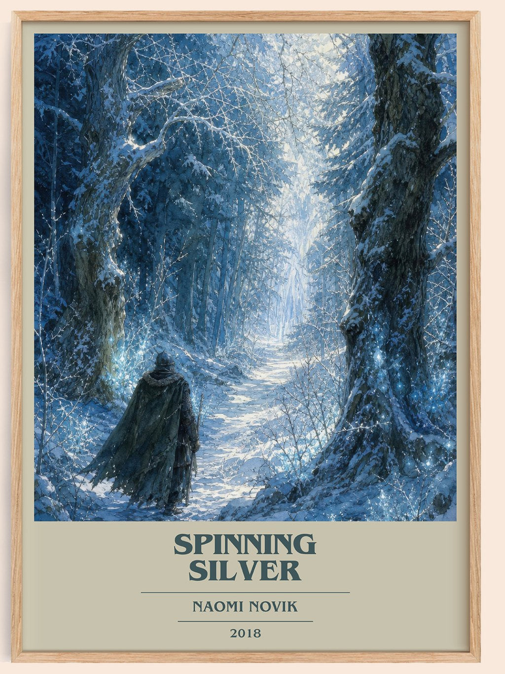 Spinning Silver book cover book poster by Naomi Novik – framed literary art print