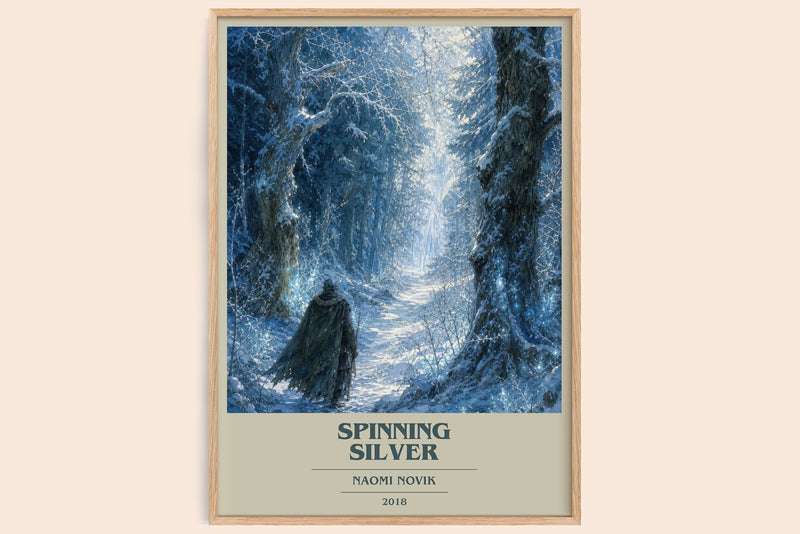Spinning Silver Book Cover Poster by Naomi Novik (Modern Minimalist style)