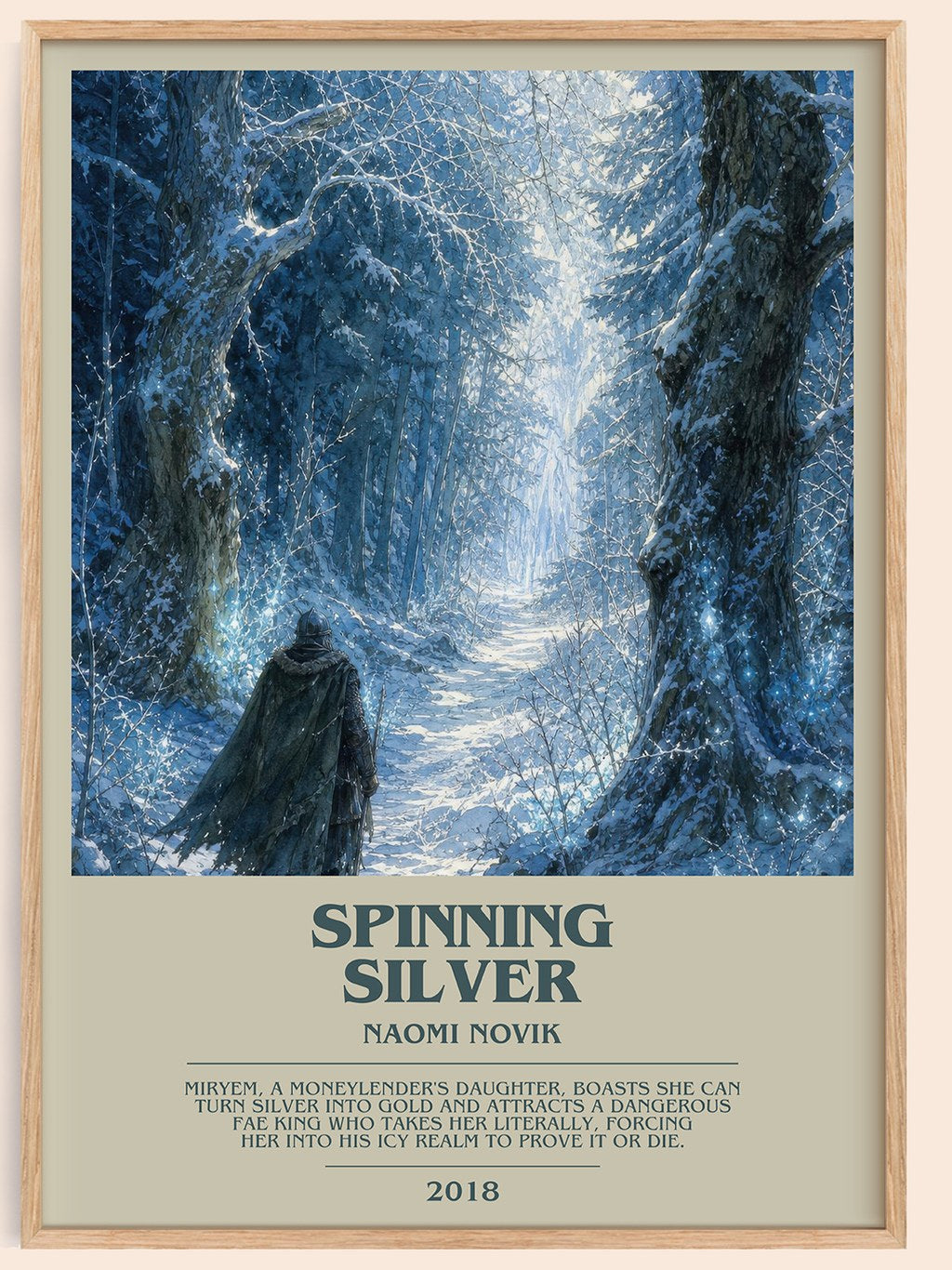 Spinning Silver bookish book poster by Naomi Novik – framed literary art print