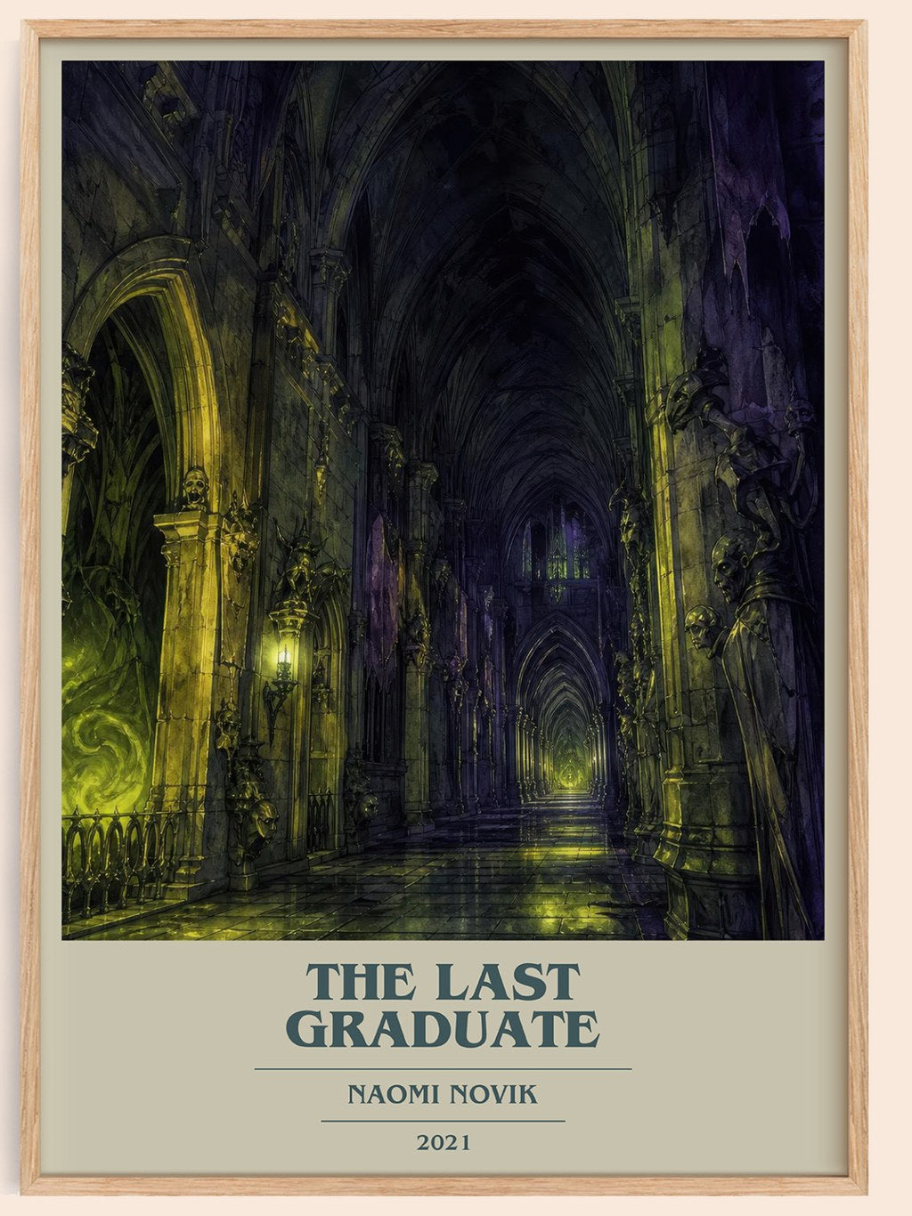 The Last Graduate book cover book poster by Naomi Novik – framed literary art print