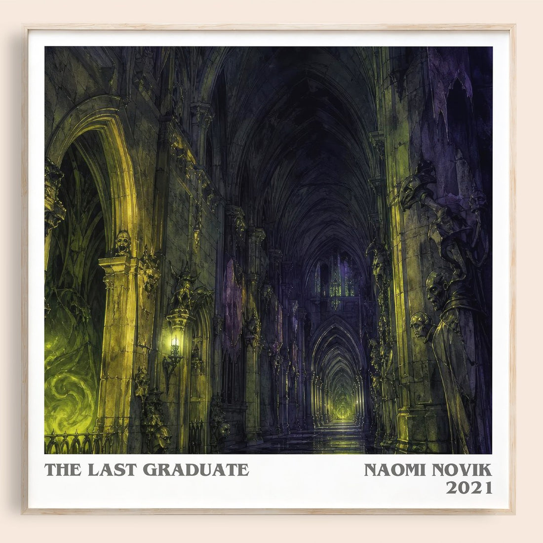 The Last Graduate literary book poster by Naomi Novik – framed literary art print