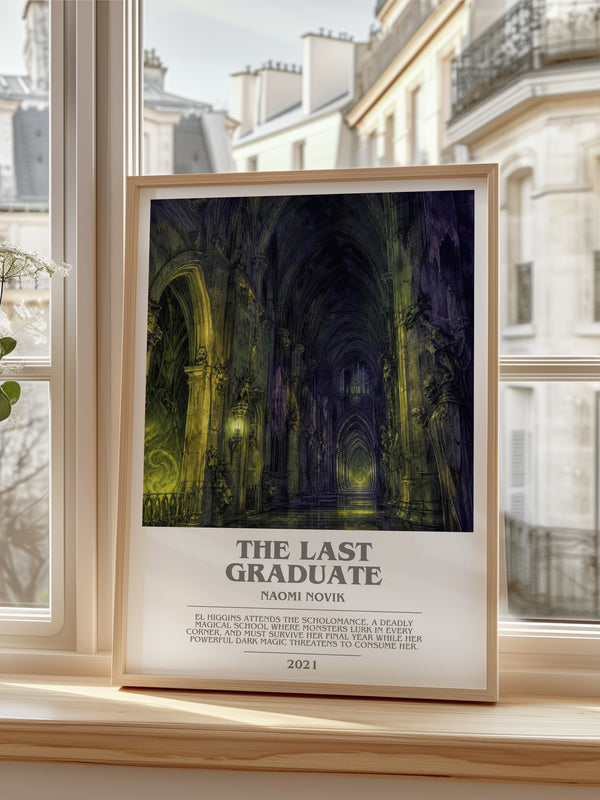 The Last Graduate bookish poster colour and style options – Naomi Novik book art