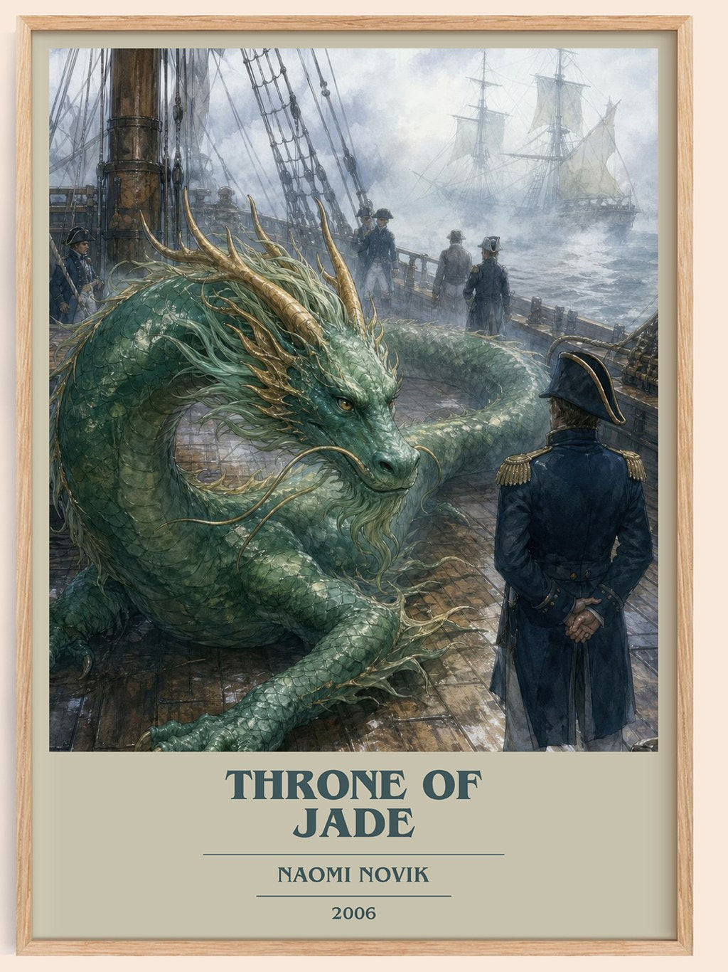 Throne of Jade book cover book poster by Naomi Novik – framed literary art print
