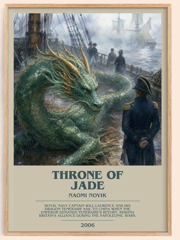 Throne of Jade bookish book poster by Naomi Novik – framed literary art print
