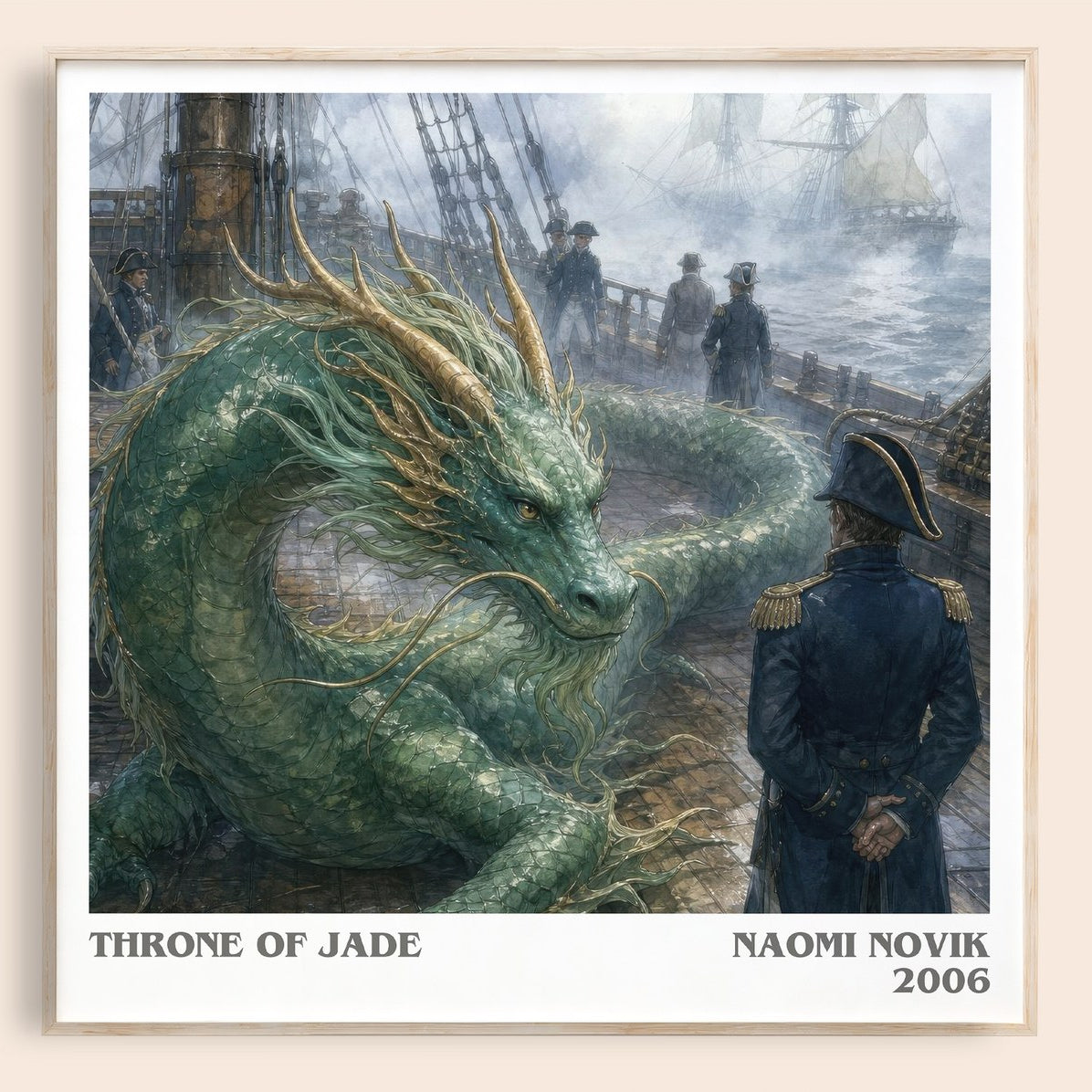 Throne of Jade literary book poster by Naomi Novik – framed literary art print
