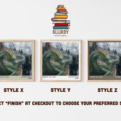 Throne of Jade literary print in frame leaning in hallway – fantasy wall art