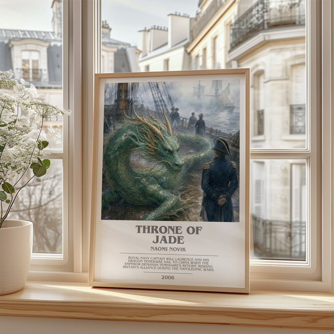 Throne of Jade bookish poster colour and style options – Naomi Novik book art