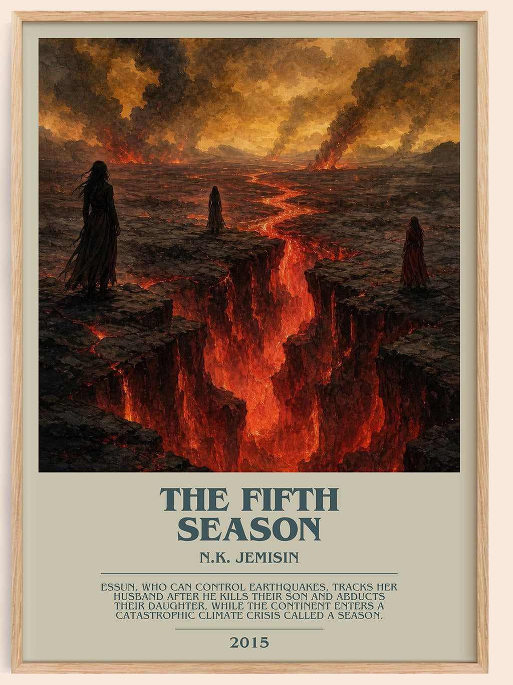The Fifth Season bookish book poster by N.K. Jemisin – framed literary art print