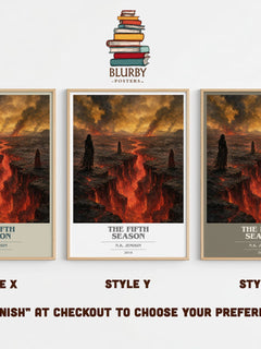 The Fifth Season book cover print in frame leaning in hallway – sci fi wall art