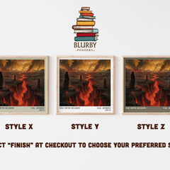 The Fifth Season literary print in frame leaning in hallway – sci fi wall art