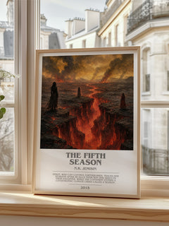 The Fifth Season bookish poster colour and style options – N.K. Jemisin book art