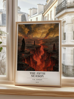 The Fifth Season book cover poster colour and style options – N.K. Jemisin book art