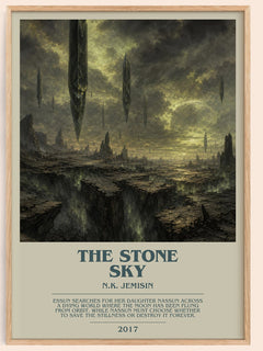 The Stone Sky bookish book poster by N.K. Jemisin – framed literary art print