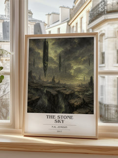 The Stone Sky book cover poster colour and style options – N.K. Jemisin book art