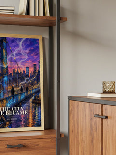 The City We Became book watercolour illustration paper finish options – matte satin gloss