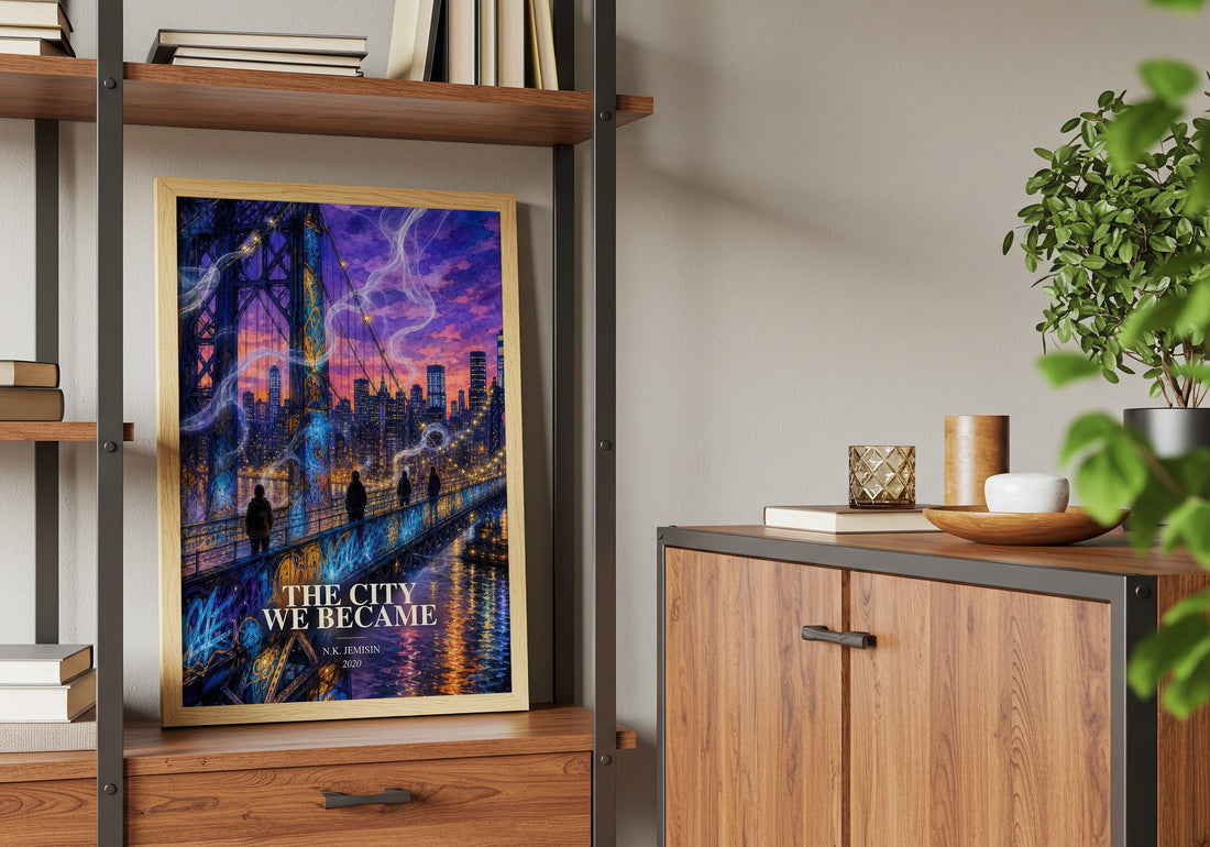The City We Became book watercolour illustration paper finish options – matte satin gloss
