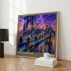 The City We Became literary print framed by window – literary home decor