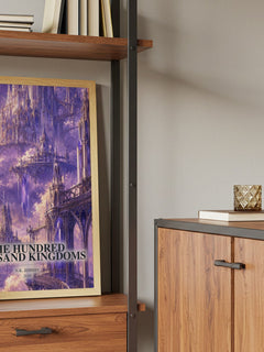 The Hundred Thousand Kingdoms book watercolour illustration paper finish options – matte satin gloss