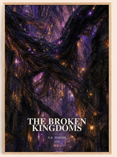 The Broken Kingdoms watercolour book poster by N.K. Jemisin – framed literary art print