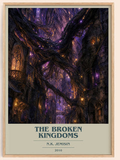 The Broken Kingdoms book cover book poster by N.K. Jemisin – framed literary art print
