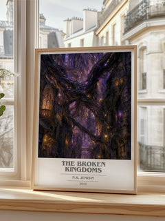 The Broken Kingdoms book cover poster colour and style options – N.K. Jemisin book art