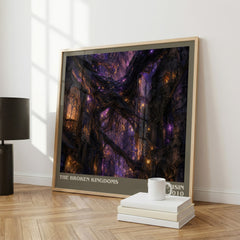 The Broken Kingdoms literary print framed by window – literary home decor