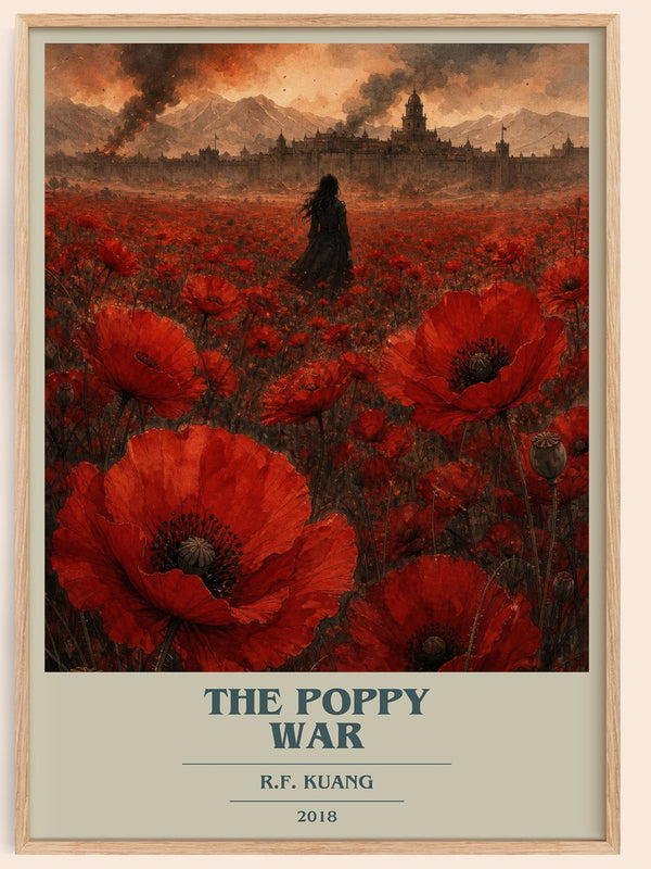 The Poppy War book cover book poster by R.F. Kuang – framed literary art print