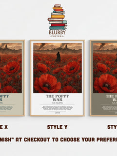The Poppy War bookish print in frame leaning in hallway – fantasy wall art