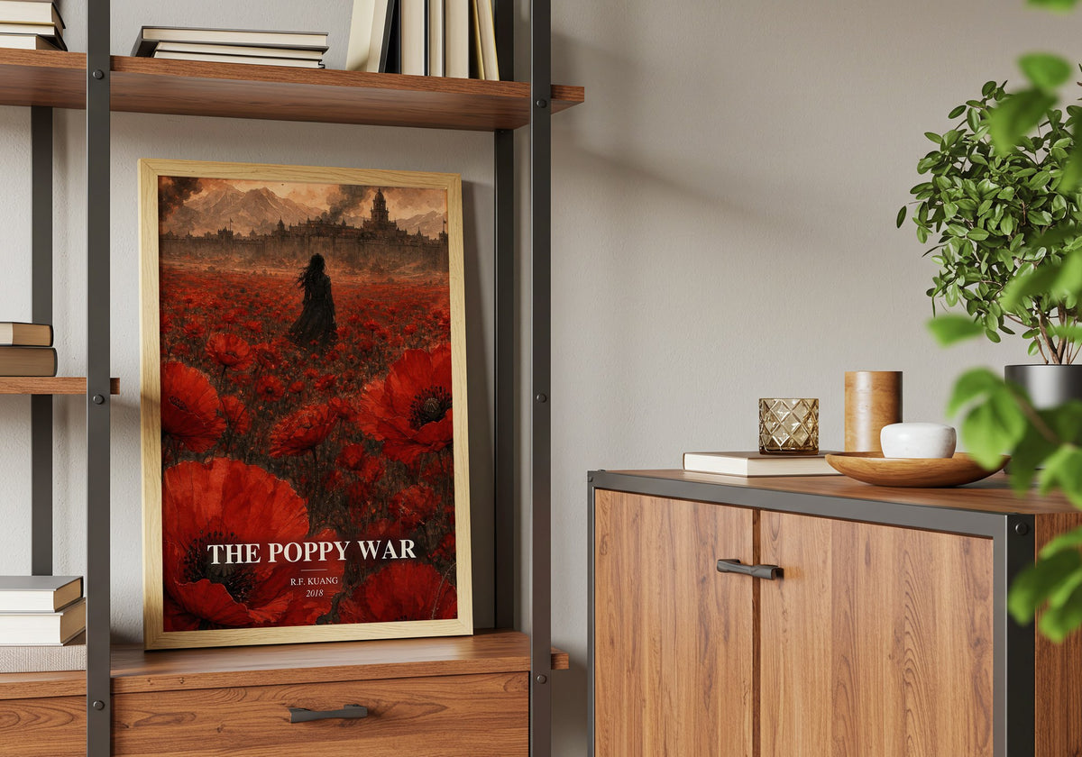 The Poppy War book watercolour illustration paper finish options – matte satin gloss