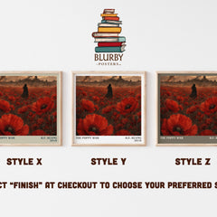 The Poppy War literary print in frame leaning in hallway – fantasy wall art