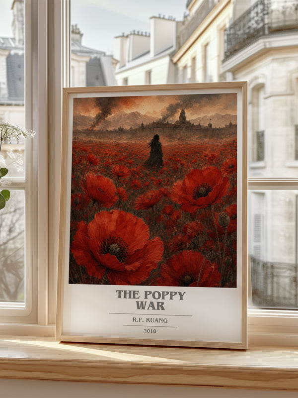 The Poppy War book cover poster colour and style options – R.F. Kuang book art