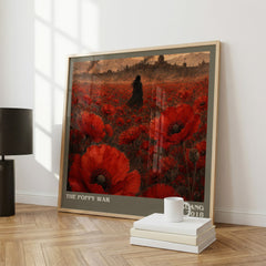 The Poppy War literary print framed by window – literary home decor