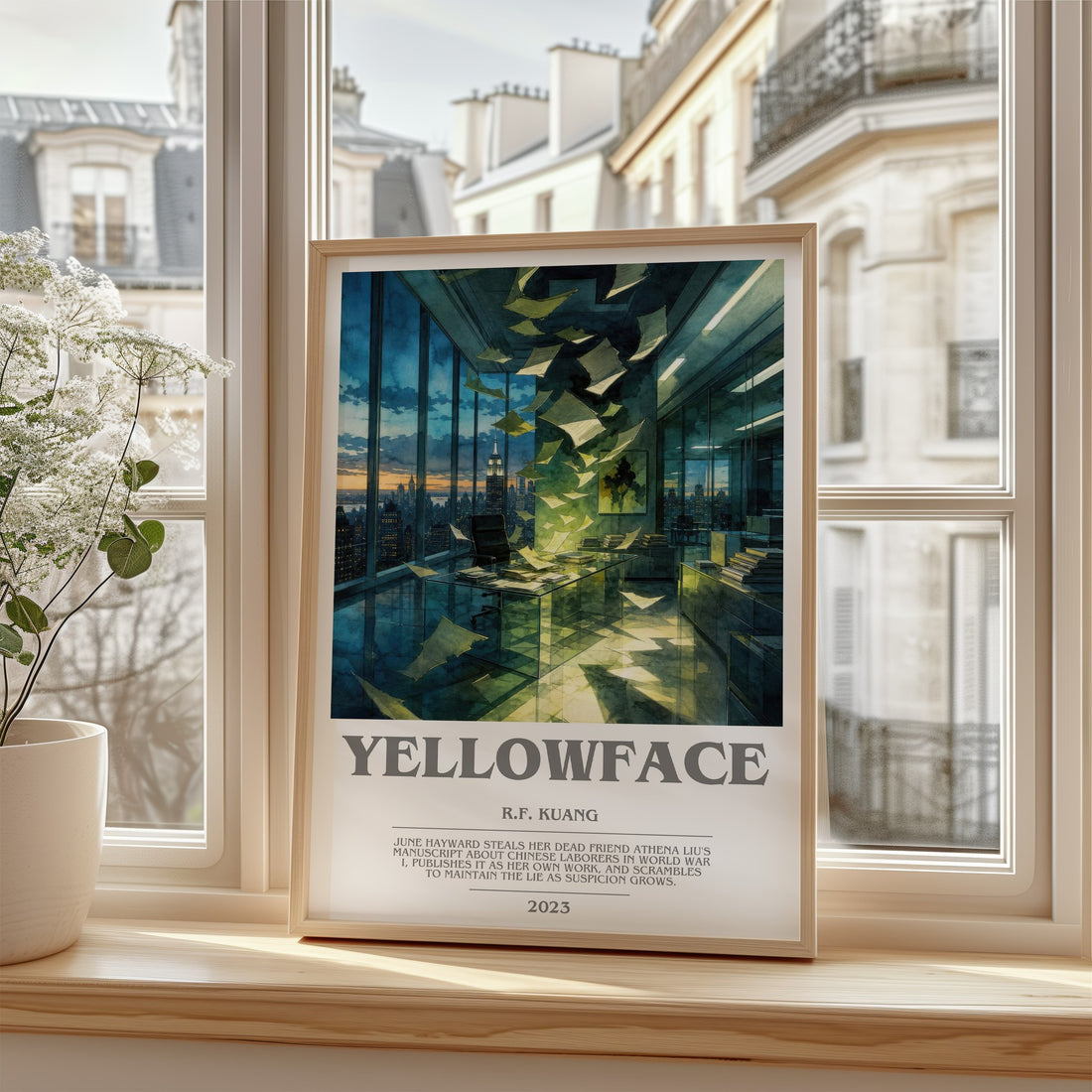 Yellowface bookish poster colour and style options – R.F. Kuang book art