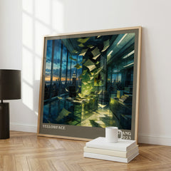 Yellowface literary print framed by window – literary home decor