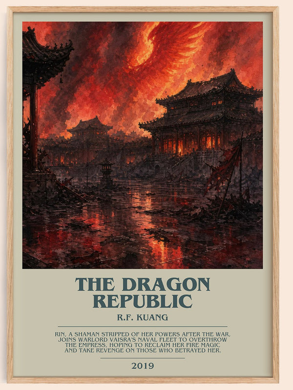 The Dragon Republic bookish book poster by R.F. Kuang – framed literary art print