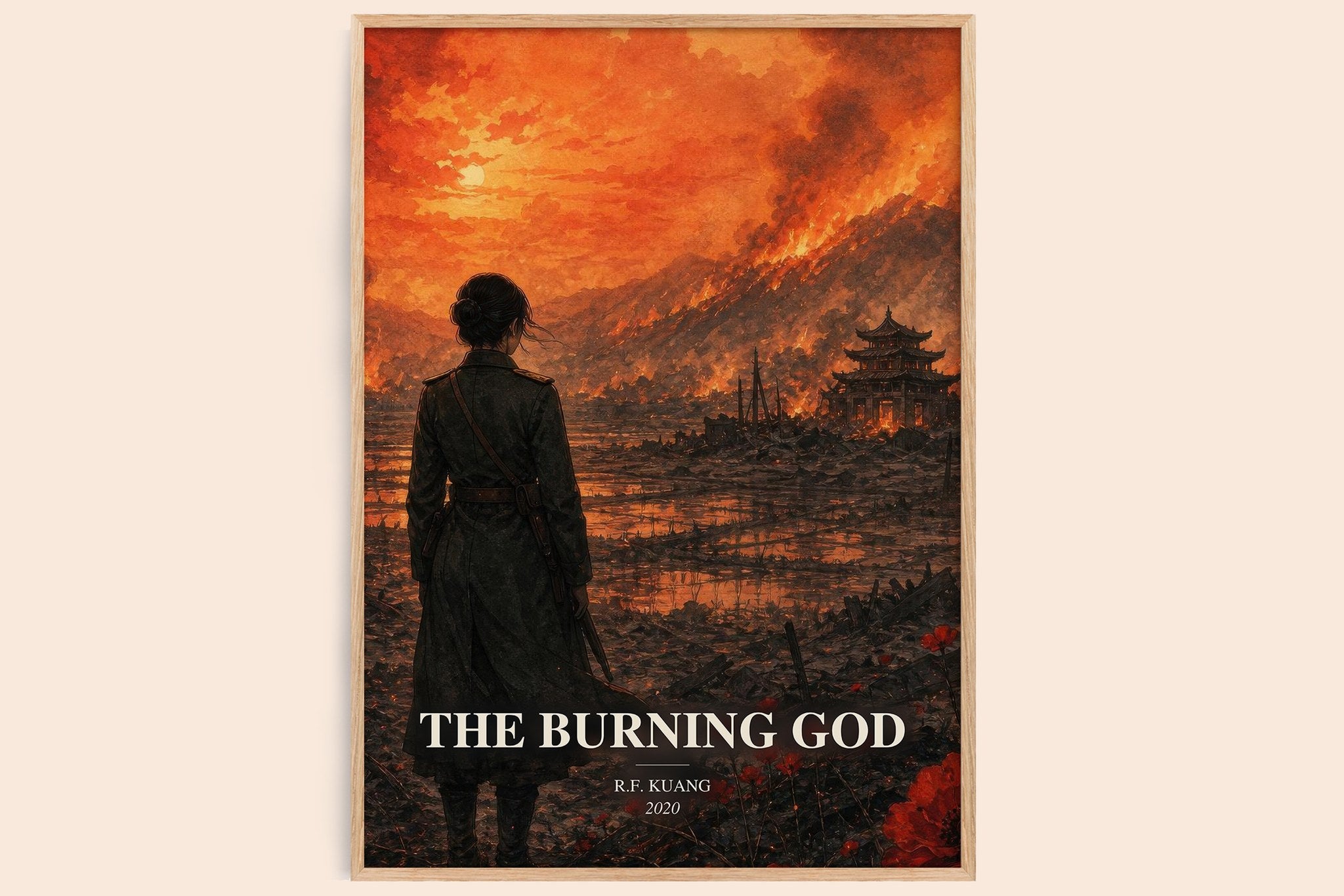 The Burning God Book Watercolour Illustration by R.F. Kuang