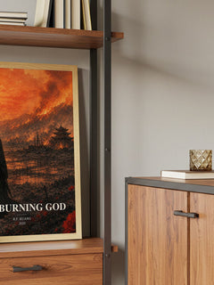 The Burning God book watercolour illustration paper finish options – matte satin gloss