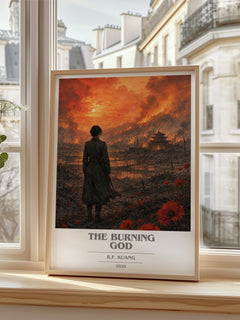 The Burning God book cover poster colour and style options – R.F. Kuang book art