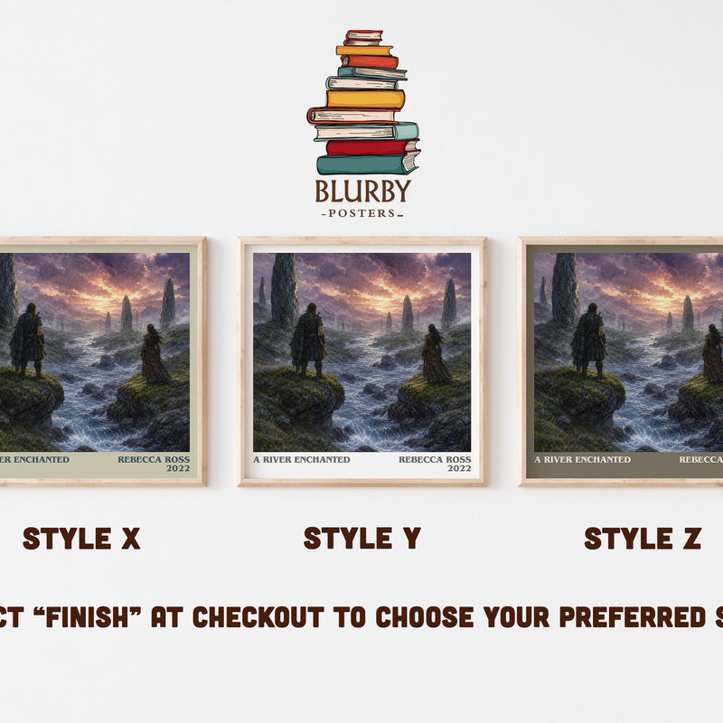 A River Enchanted literary print in frame leaning in hallway – fantasy wall art
