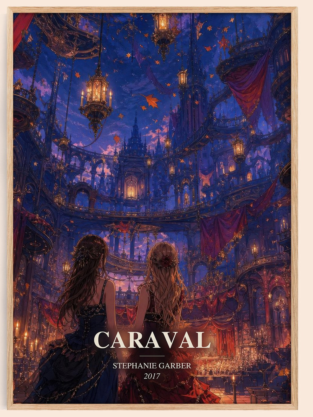 Caraval watercolour book poster by Stephanie Garber – framed literary art print