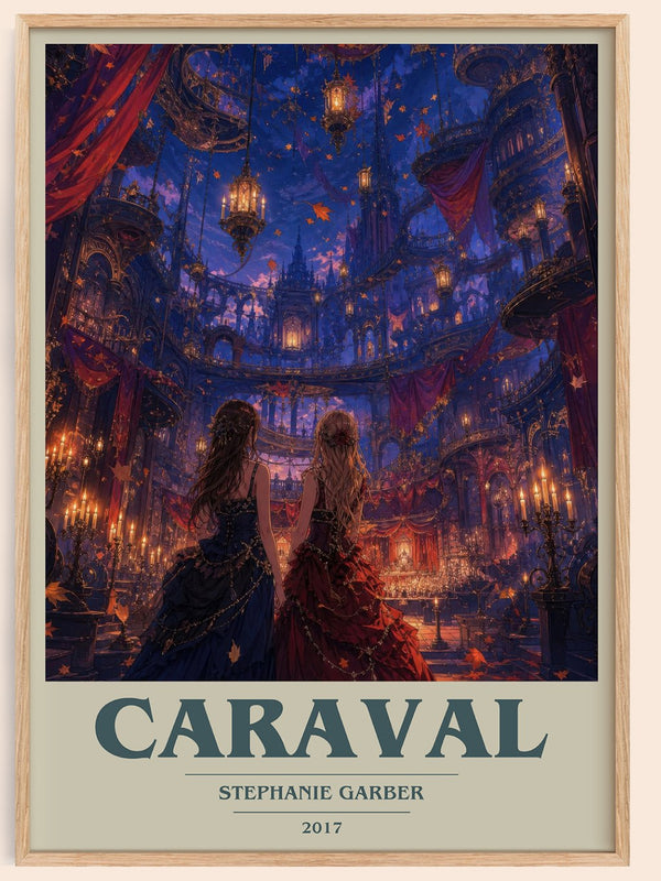 Caraval book cover book poster by Stephanie Garber – framed literary art print