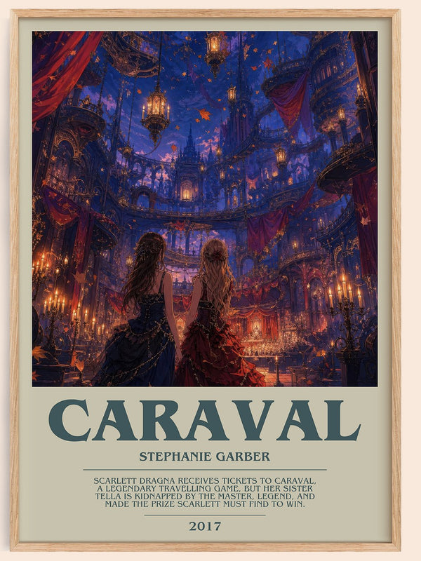 Caraval bookish book poster by Stephanie Garber – framed literary art print